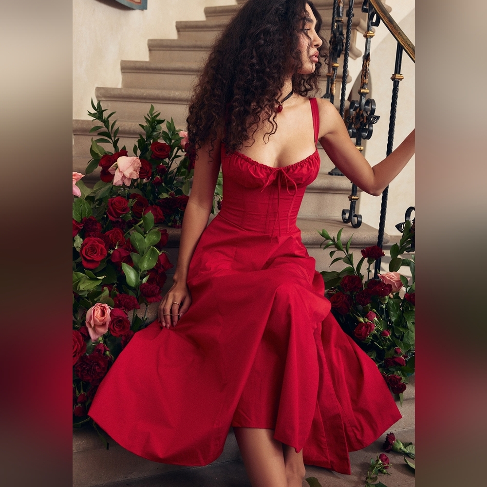 House of CB Red Midi Dress - Picture 2 of 16